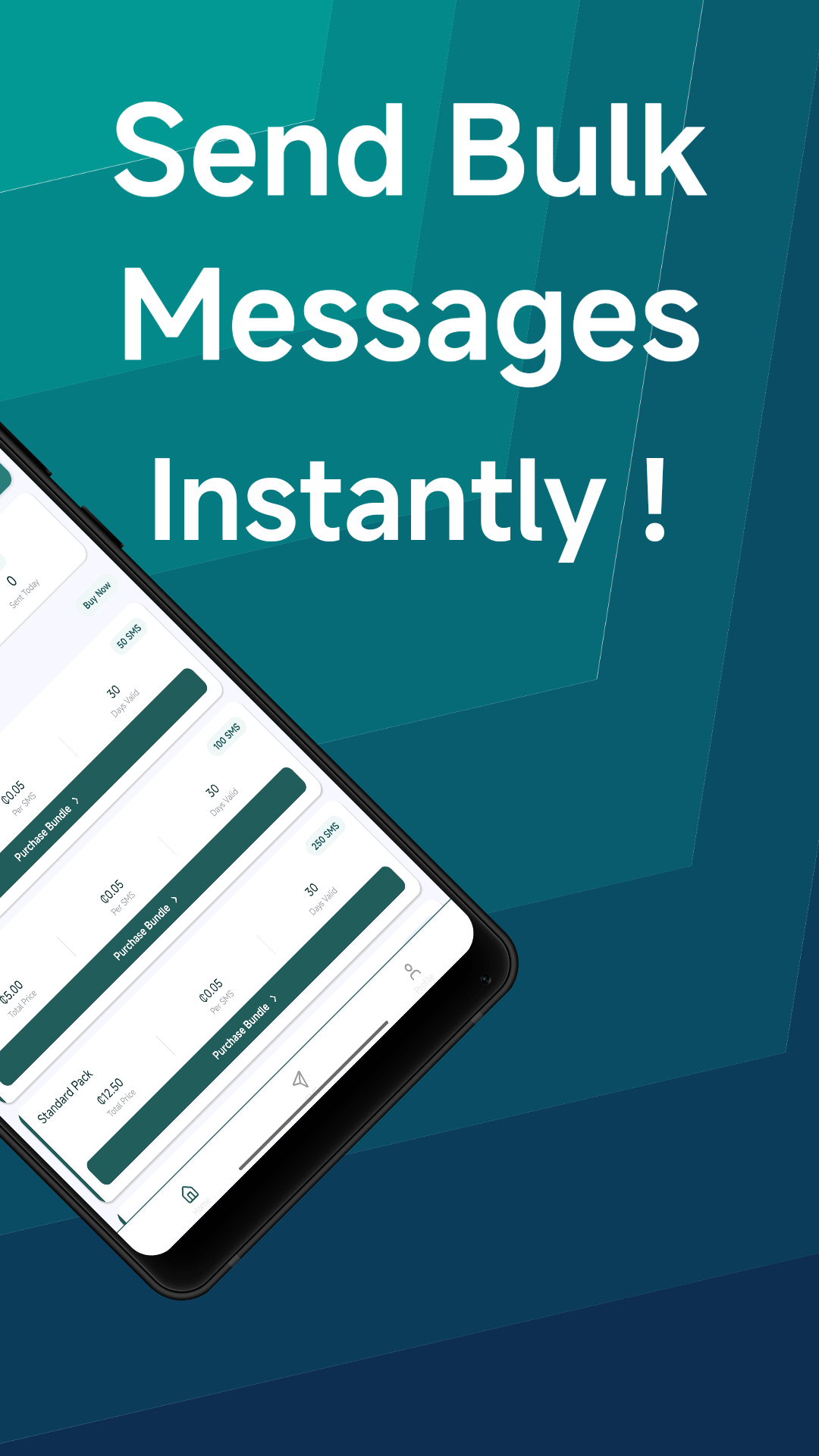Send bulk SMS on Techlink SMS Android App